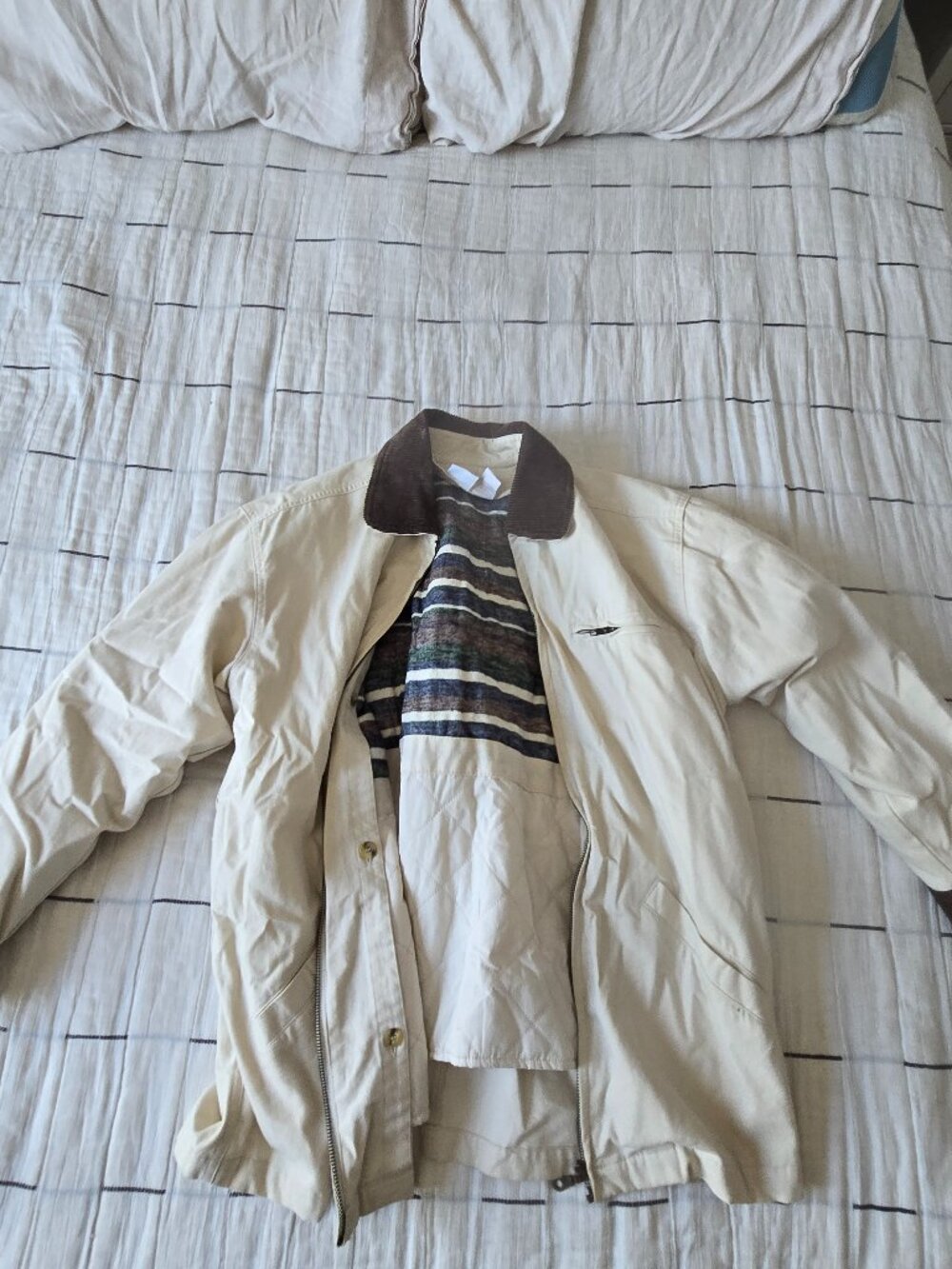 Cherokee Beige Cotton Jacket – Vintage Cozy Lining – Size S Price $35 OBO Brand